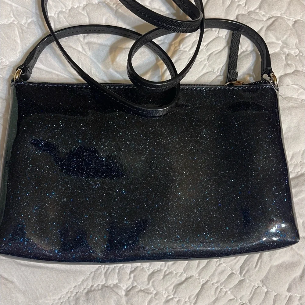 New Crossbody Bag Kate Spade New York Amy Mavis Street Glitter Bag Navy